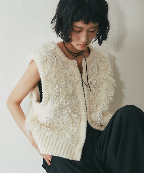 ANOTHER S（アナザーエス）の「ループ網フリンジベスト（ベスト