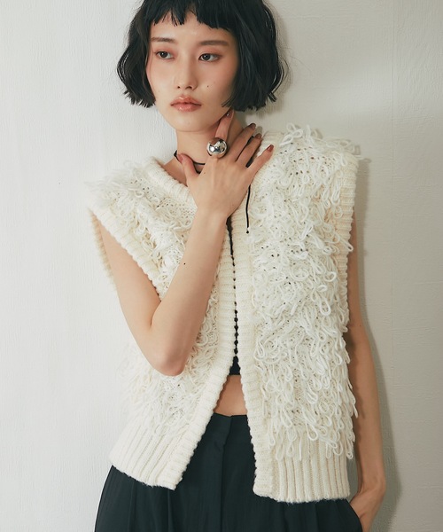 ループ網フリンジベスト（ベスト）｜ANOTHER S（アナザーエス）の
