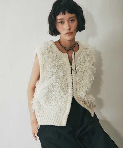 ループ網フリンジベスト（ベスト）｜ANOTHER S（アナザーエス）の