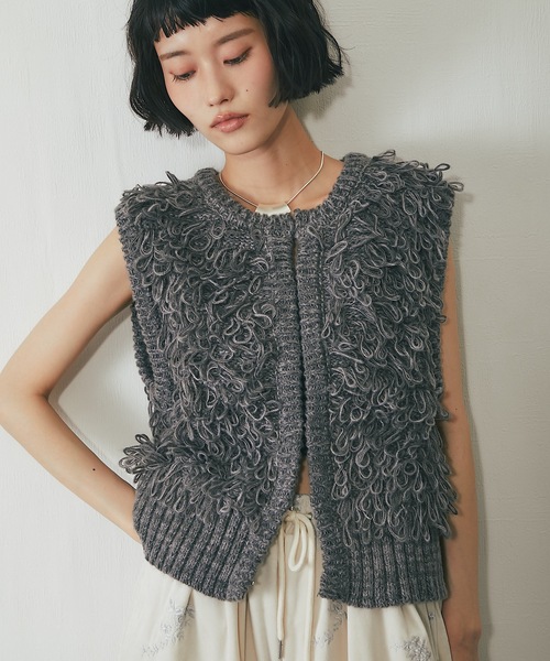 ループ網フリンジベスト（ベスト）｜ANOTHER S（アナザーエス）の
