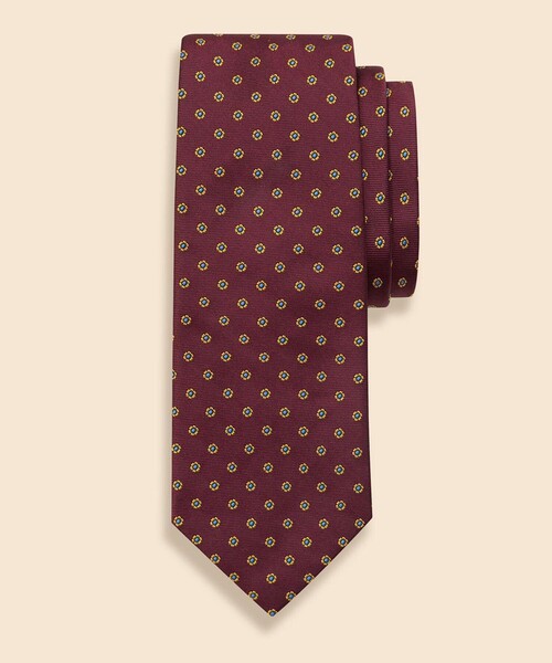 シルク スモールフラワー ジャカードタイ（ネクタイ）｜BROOKS