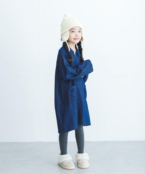 URBAN RESEARCH DOORS(アーバンリサーチドアーズ)の「デニムミニワンピース(KIDS)(ワンピース・キッズ・ワンウォッシュ/インディゴブルー・105/120/135)」の3枚目の写真