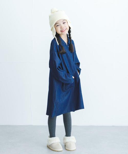 URBAN RESEARCH DOORS(アーバンリサーチドアーズ)の「デニムミニワンピース(KIDS)(ワンピース・キッズ・ワンウォッシュ/インディゴブルー・105/120/135)」の4枚目の写真