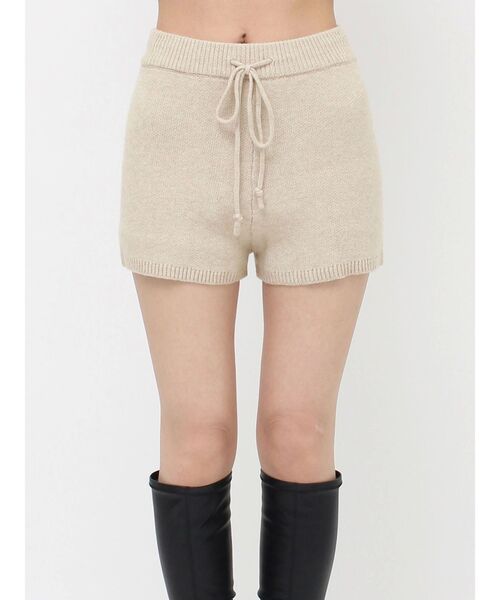 EVRIS（エヴリス）の「ハイゲージニットショートパンツ（その他パンツ・レディース・アイボリー/グレー/ブラック・FREE）」の5枚目の写真