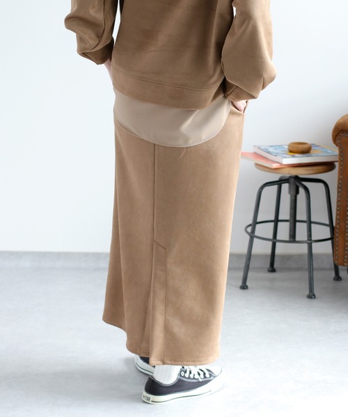 cepo（セポ）の「〈セットアイテム〉スエードタッチフーディ＆スカート セットアップ（アンサンブル・レディース・オフホワイト/グレー/キャメル・M）」の17枚目の写真