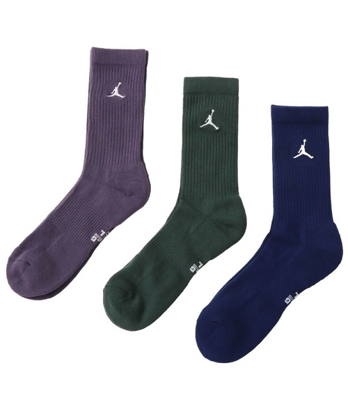 JORDAN BRAND(ジョーダンブランド)の「JORDAN BRAND U J ED CUSH POLY CREW 3PR 144 / ジョーダン ブランド ジョーダン ED CUSH POLY クルー ソックス 3PR 144 / NIKE【SP】(ソックス/靴下・メンズ・マルチ・25-27/23-25/27-29)」の1枚目の写真