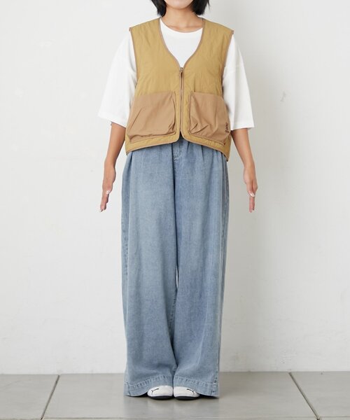 DOD（ディーオーディー）の「【一部店舗限定】【DOD】【ユニセックス】サササノフワベス（ベスト・レディース・ブラック/ベージュ・SMALL/MEDIUM）」の13枚目の写真