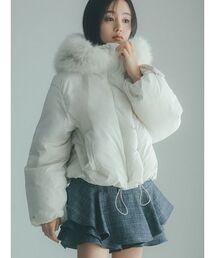 SNIDEL(スナイデル)の【WEB限定カラーあり】西川フードファーショートダウン(ダウンジャケット/コート)