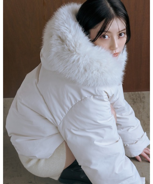 WEB限定カラーあり】西川フードファーショートダウン（ダウン