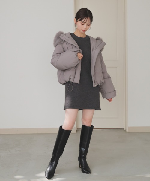 WEB限定カラーあり】西川フードファーショートダウン（ダウン