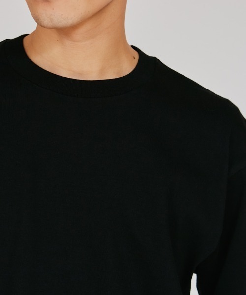 HANES(ヘインズ)の「【 綿100% 】Hanes KUROクルーネック(クロ) ロングスリーブTシャツ HM4-C201(Tシャツ/カットソー・メンズ・ブラック・S/M/L/XL)」の9枚目の写真