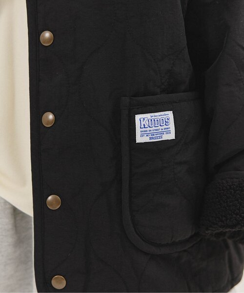 BREEZE（ブリーズ）の「【WEB限定/ジュニア対応】 キルティングアウター（テーラードジャケット・キッズ・ブラック/アイボリー・100/120/140）」の6枚目の写真