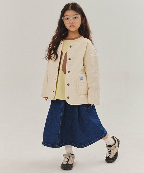 BREEZE（ブリーズ）の「【WEB限定/ジュニア対応】 キルティングアウター（テーラードジャケット・キッズ・ブラック/アイボリー・100/120/140）」の10枚目の写真