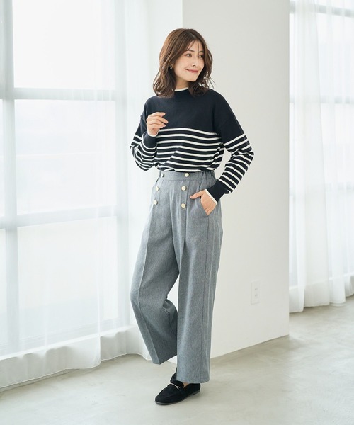 FOUND GOOD（ファウンドグッド）の「マイラクハイネックニット（ニット/セーター・レディース・ピンク系2/グレー系5/ブラウン系/グレー系・S/M/L）」の6枚目の写真