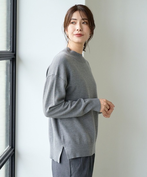 FOUND GOOD（ファウンドグッド）の「マイラクハイネックニット（ニット/セーター・レディース・ピンク系2/グレー系5/ブラウン系/グレー系・S/M/L）」の11枚目の写真