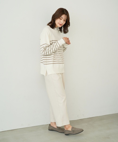 FOUND GOOD（ファウンドグッド）の「マイラクハイネックニット（ニット/セーター・レディース・ピンク系2/グレー系5/ブラウン系/グレー系・S/M/L）」の13枚目の写真