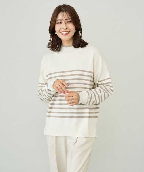 FOUND GOOD（ファウンドグッド）の「マイラクハイネックニット（ニット/セーター・レディース・ピンク系2/グレー系5/ブラウン系/グレー系・S/M/L）」の14枚目の写真