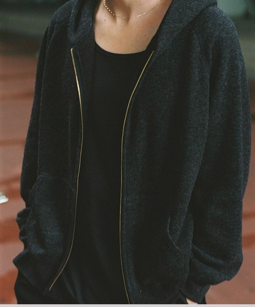 WOOL CASHMERE ZIP HOODIE（パーカー）｜LIDNM（リドム）の