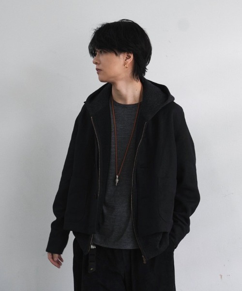 トップス LIDNM WOOL CASHMERE ZIP HOODIE LIDNM / Llife ONLINE STORE / WOOL CASHMERE ZIP HOODIE