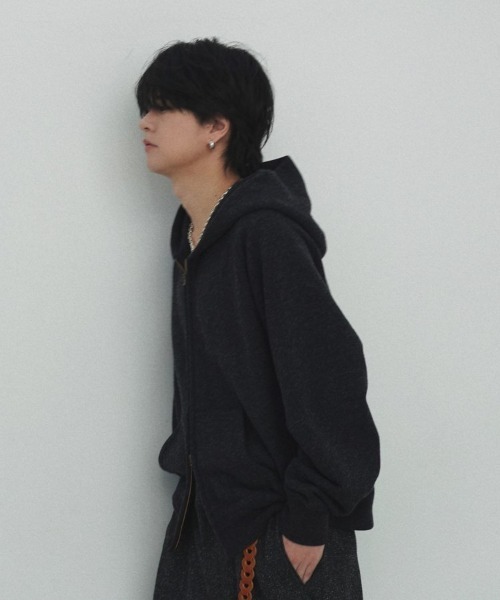 セール】WOOL CASHMERE ZIP HOODIE（パーカー）｜LIDNM（リドム）の