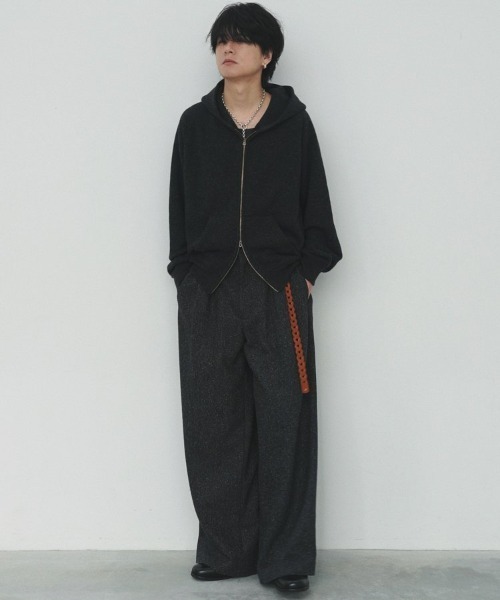 セール】WOOL CASHMERE ZIP HOODIE（パーカー）｜LIDNM（リドム）の