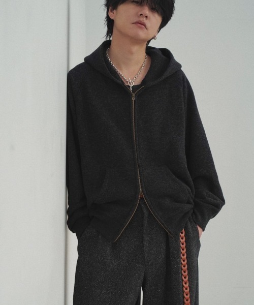 WOOL CASHMERE ZIP HOODIE（パーカー）｜LIDNM（リドム）の