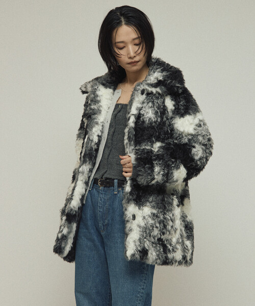 Firsthand（ファーストハンド）の「Firsthand/ファーストハンド フェイクファー ミドルコート / ファーコート（ブルゾン・レディース・ブラウン系その他/ブラック・ﾌﾘ-）」の20枚目の写真