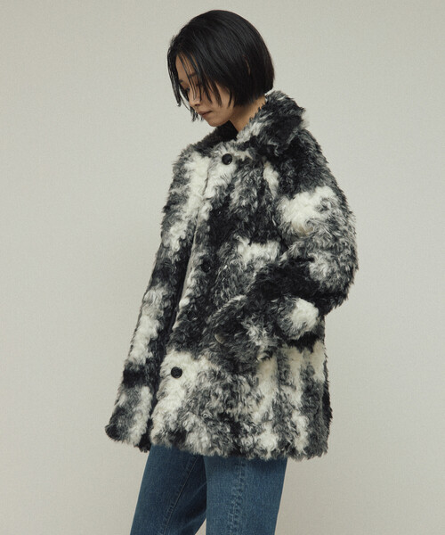 Firsthand（ファーストハンド）の「Firsthand/ファーストハンド フェイクファー ミドルコート / ファーコート（ブルゾン・レディース・ブラウン系その他/ブラック・ﾌﾘ-）」の21枚目の写真