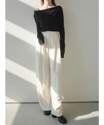 amel（エイメル）の「ブークレタックパンツ / アイボリー（その他パンツ）」
