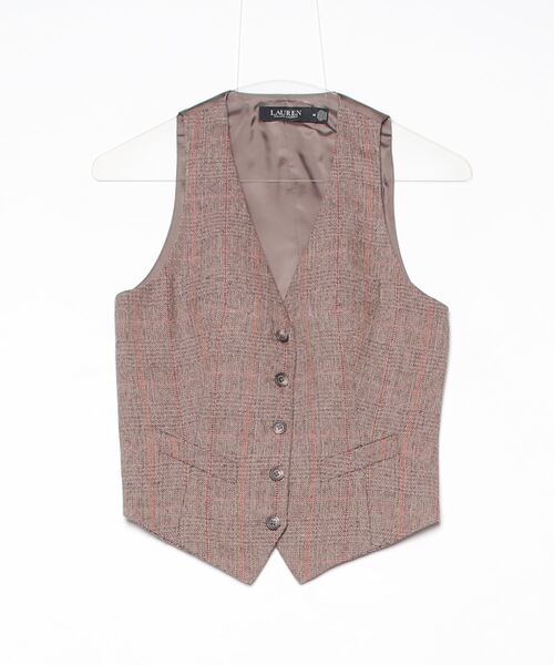 グレン チェック ウールブレンド ベスト（ベスト）｜LAUREN RALPH