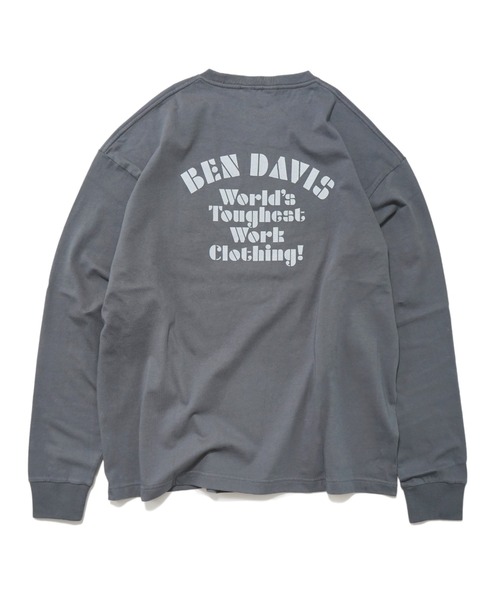 BEN DAVIS(ベンデイビス)の「《BEN DAVIS》PRINT LONG T-SHIRTS(Tシャツ/カットソー・メンズ・ブラック/ホワイト・SMALL/MEDIUM/LARGE/X-LARGE)」の2枚目の写真