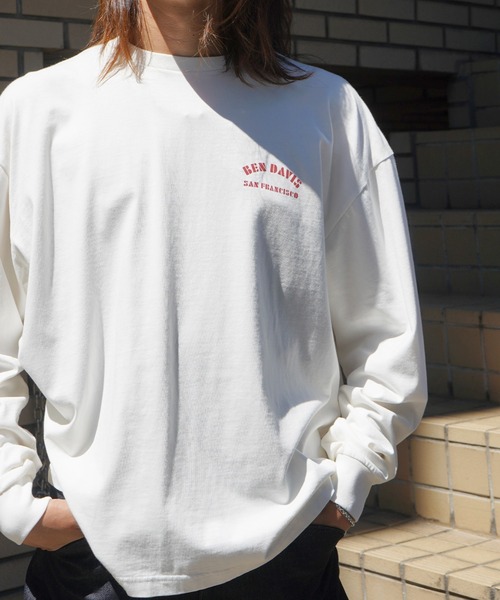 BEN DAVIS(ベンデイビス)の「《BEN DAVIS》PRINT LONG T-SHIRTS(Tシャツ/カットソー・メンズ・ブラック/ホワイト・SMALL/MEDIUM/LARGE/X-LARGE)」の3枚目の写真