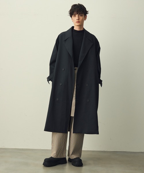 Shoowtime(ショウタイム)の「Draped over double trench coat / ドレープオーバーダブルトレンチコート(トレンチコート・メンズ・ブラック/アイボリー/グレー・X-LARGE/LARGE/MEDIUM)」の5枚目の写真