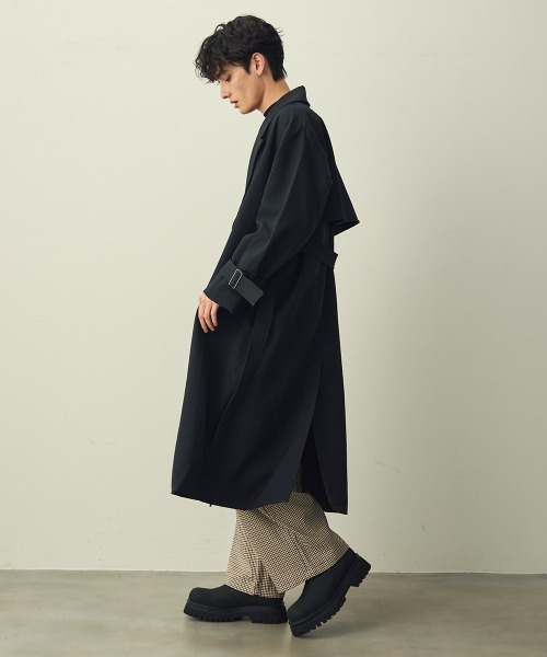 Shoowtime(ショウタイム)の「Draped over double trench coat / ドレープオーバーダブルトレンチコート(トレンチコート・メンズ・ブラック/アイボリー/グレー・X-LARGE/LARGE/MEDIUM)」の6枚目の写真