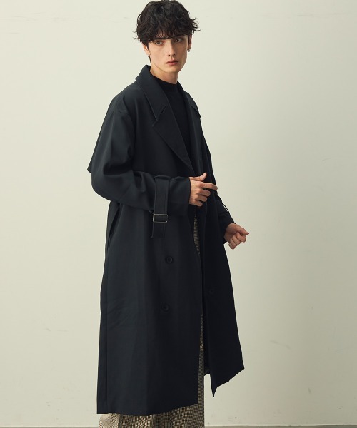 Shoowtime(ショウタイム)の「Draped over double trench coat / ドレープオーバーダブルトレンチコート(トレンチコート・メンズ・ブラック/アイボリー/グレー・X-LARGE/LARGE/MEDIUM)」の21枚目の写真