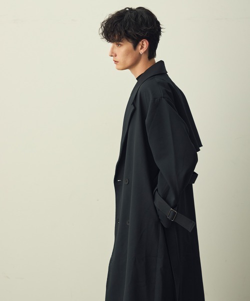 Shoowtime(ショウタイム)の「Draped over double trench coat / ドレープオーバーダブルトレンチコート(トレンチコート・メンズ・ブラック/アイボリー/グレー・X-LARGE/LARGE/MEDIUM)」の19枚目の写真