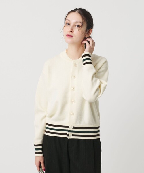 セール】ウールブレンド ラインカーディガン（カーディガン/ボレロ