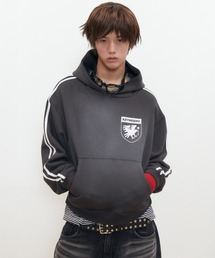 KEYMISERY（キーミザリー）の「A'GEM/9 × .kom 『KEYMISERY/キーミザリー』 VINTAGE WASH CROW KEY'S CROP HOODIE/クロウキーズデザインクロッププルオーバーパーカー（パーカー）」