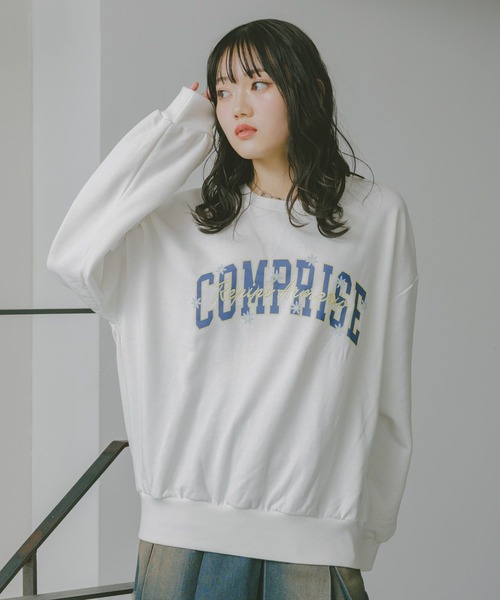 repipi armario(レピピ アルマリオ)の「【裏起毛】チョベリグルーズスウェット(スウェット・キッズ・ホワイト系その他/ホワイト系その他2/ブラック系その他/ブラック系その他3/グレー/ブラック系その他2/その他7/ブラック系その他4・SMALL/MEDIUM/LARGE)」の8枚目の写真