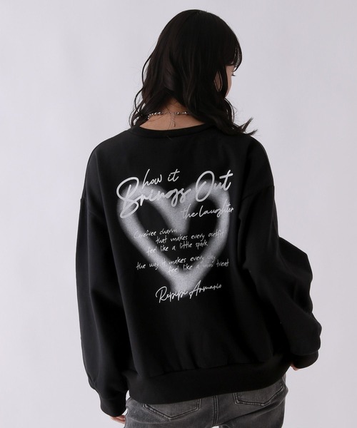 repipi armario(レピピ アルマリオ)の「【裏起毛】チョベリグルーズスウェット(スウェット・キッズ・ホワイト系その他/ホワイト系その他2/ブラック系その他/ブラック系その他3/グレー/ブラック系その他2/その他7/ブラック系その他4・SMALL/MEDIUM/LARGE)」の5枚目の写真