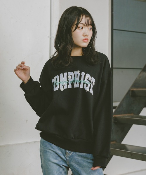 repipi armario(レピピ アルマリオ)の「【裏起毛】チョベリグルーズスウェット(スウェット・キッズ・ホワイト系その他/ホワイト系その他2/ブラック系その他/ブラック系その他3/グレー/ブラック系その他2/その他7/ブラック系その他4・SMALL/MEDIUM/LARGE)」の6枚目の写真