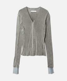 IRENENNE（アイレネ）の「フロッキーメッシュ＆チュールフィットトップ / Flocked Mesh & Tulle Fitted Top（Tシャツ/カットソー・レディース）」
