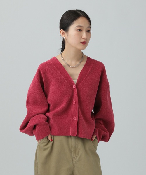 LEPSIM（レプシィム）の「12ゲージモールVカーディガン　600549（カーディガン/ボレロ・レディース・イエロー系その他/ブルー/ブラック/キャメル/レッド・FREE）」の5枚目の写真