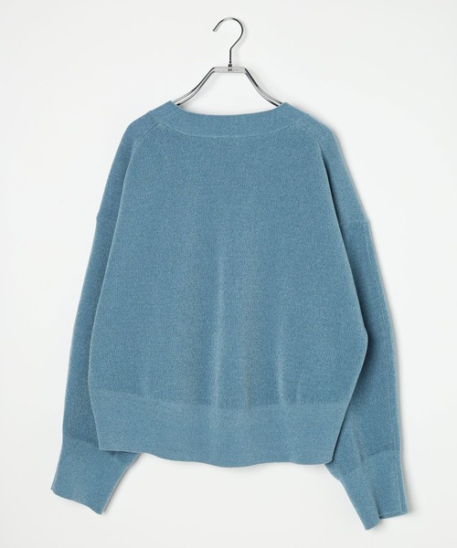 LEPSIM（レプシィム）の「12ゲージモールVカーディガン　600549（カーディガン/ボレロ・レディース・イエロー系その他/ブルー/ブラック/キャメル/レッド・FREE）」の6枚目の写真