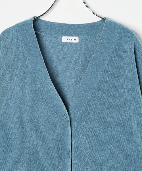 LEPSIM（レプシィム）の「12ゲージモールVカーディガン　600549（カーディガン/ボレロ・レディース・イエロー系その他/ブルー/ブラック/キャメル/レッド・FREE）」の7枚目の写真