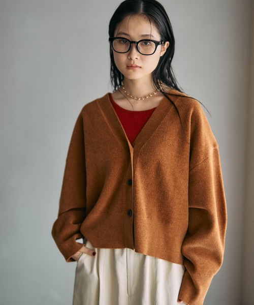 セール】12ゲージモールVカーディガン 600549（カーディガン/ボレロ