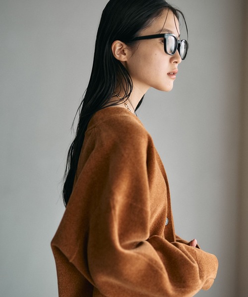 LEPSIM（レプシィム）の「12ゲージモールVカーディガン　600549（カーディガン/ボレロ・レディース・イエロー系その他/ブルー/ブラック/キャメル/レッド・FREE）」の19枚目の写真