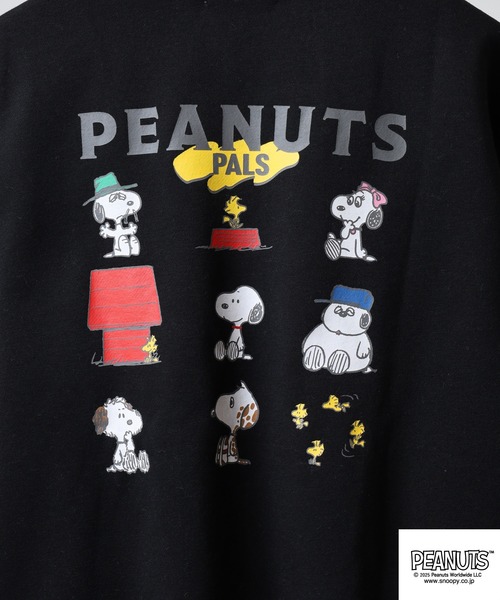 PEANUTS(ピーナッツ)の「PEANUTS プリント裏起毛トレーナー(スウェット・メンズ・グレイッシュベージュ/ブラック/オートミール・S/M/L/LL/3L/4L)」の8枚目の写真