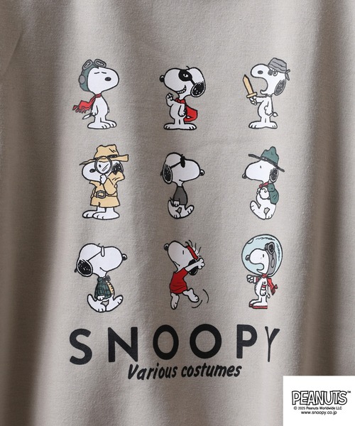 PEANUTS(ピーナッツ)の「PEANUTS プリント裏起毛トレーナー(スウェット・メンズ・グレイッシュベージュ/ブラック/オートミール・S/M/L/LL/3L/4L)」の11枚目の写真