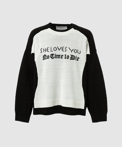 DAIRIKU(ダイリク)の「Docking Lettered Knit(ニット/セーター・メンズ・グレー系その他/ホワイト系その他/ボルドー・L/M)」の2枚目の写真